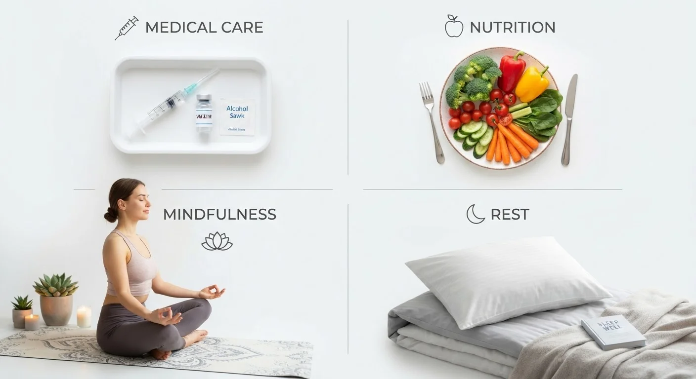 Vaccines, Sleep, Diet, and Stress: The Four Pillars of Illness Prevention